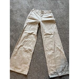 Mens Dickies Worker Wide Leg Skater Beige Jeans Size 3/26‎